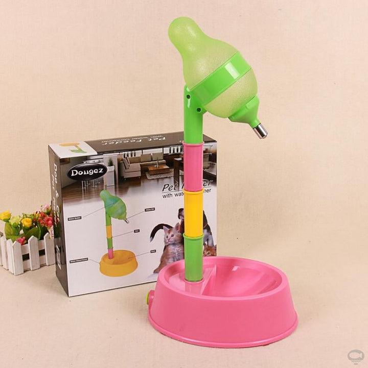 Automatic Pet Water Dispenser With Adjustable Height Feeder Stand