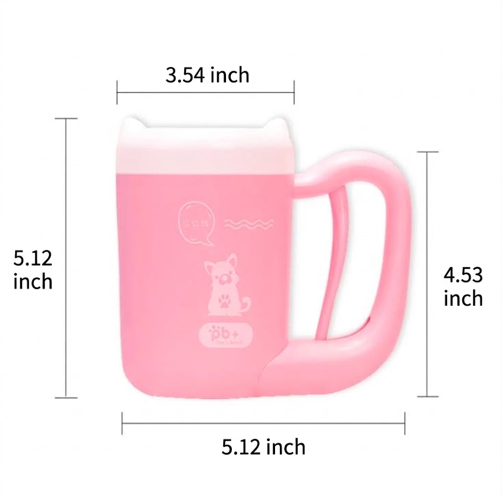 Silicone Pet Paw Cleaning Cup With Soft Washing Brush