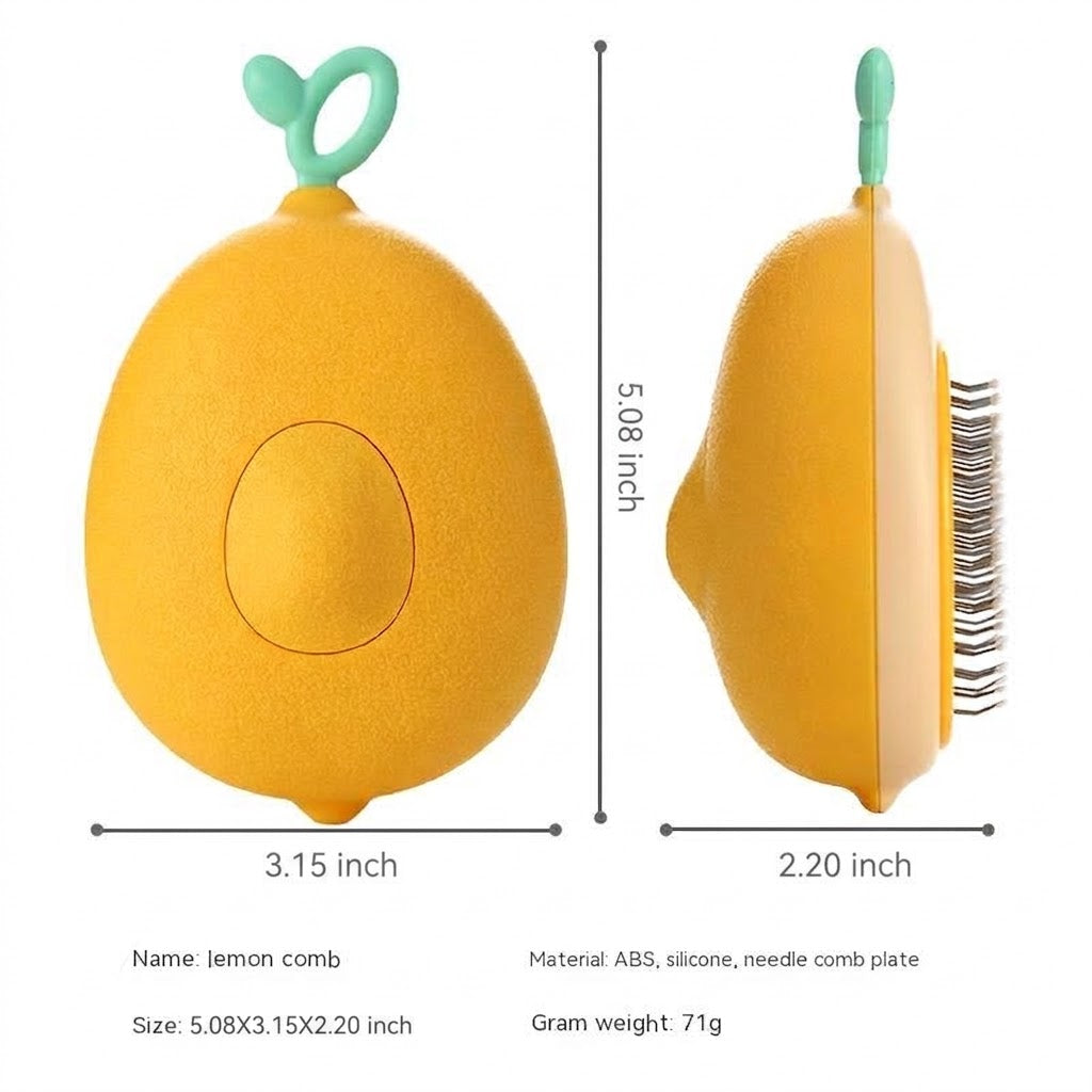 Avocado Shaped Pet Grooming Brush Hair Remover Tool