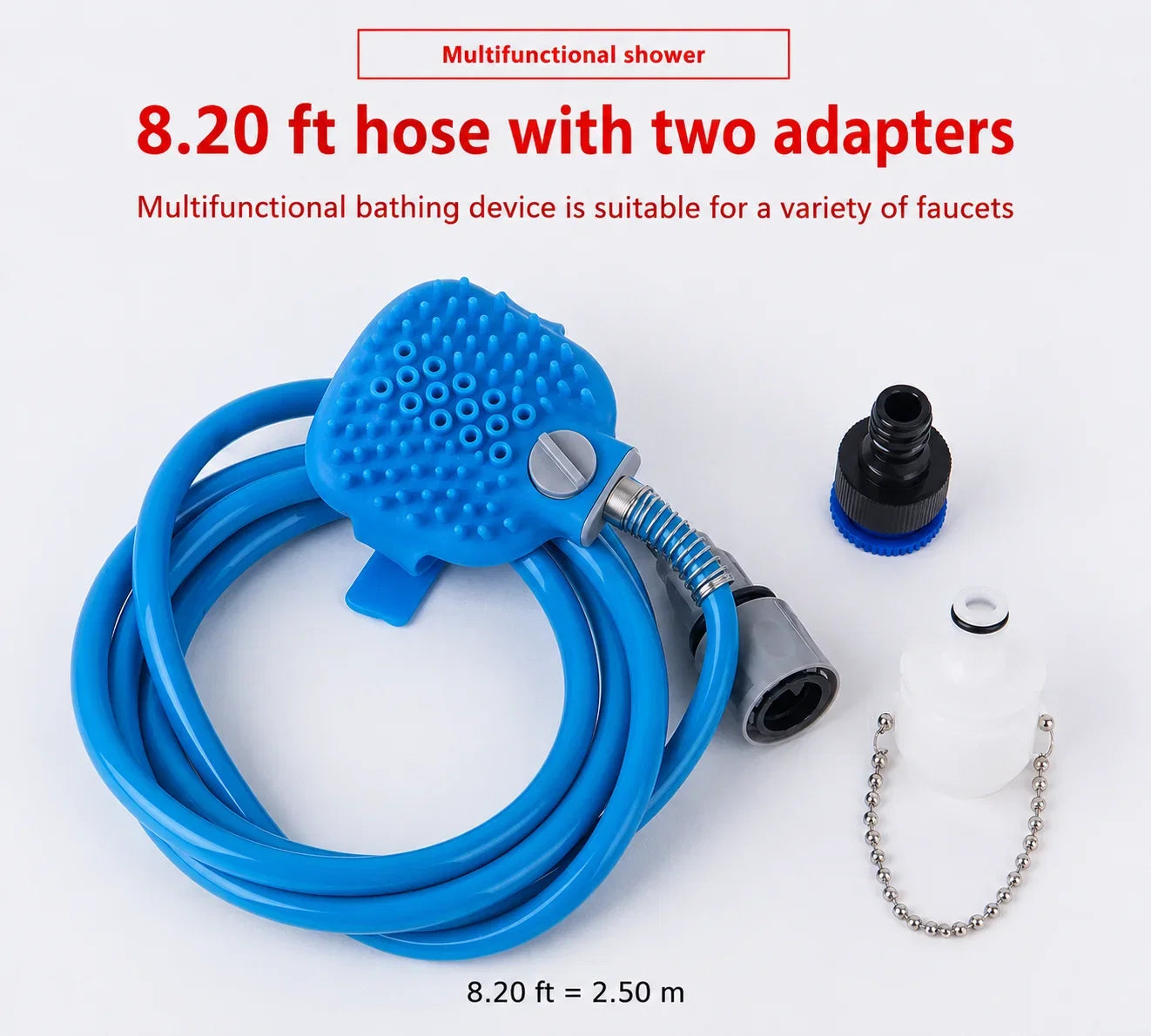 Pet Bathing Glove Silicone Shower Brush With Massage Nozzle