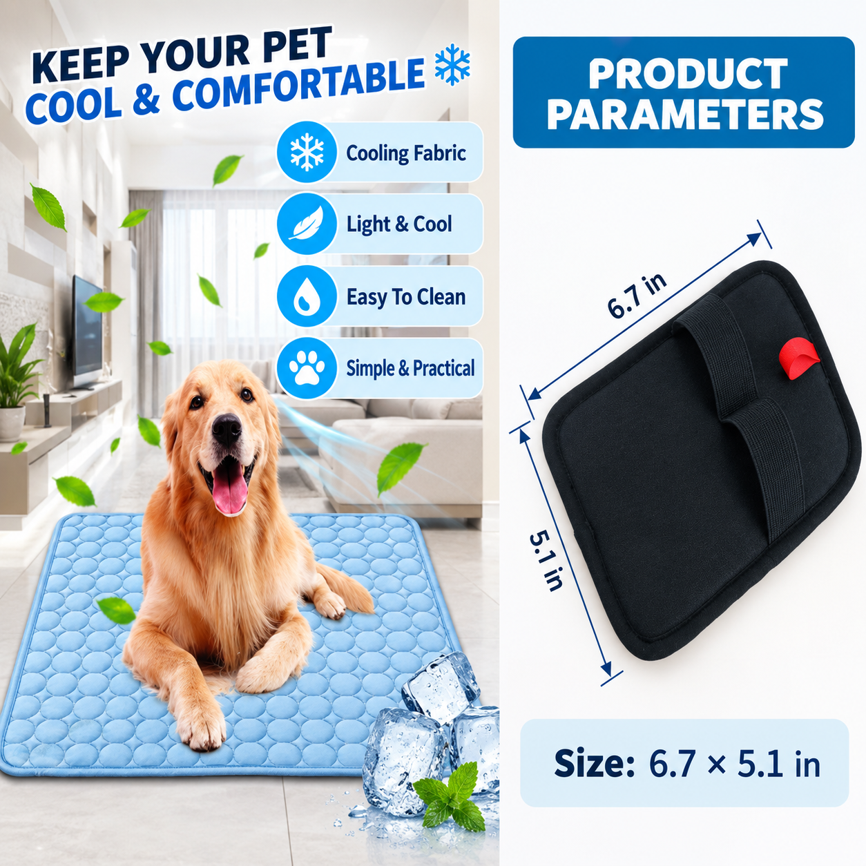 Cooling Pet Ice Silk Nest Pad For Summer Comfort