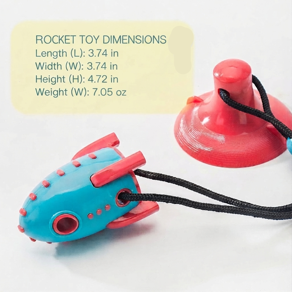 Pet Rocket Treat Dispensing Bite-Resistant Interactive Toy