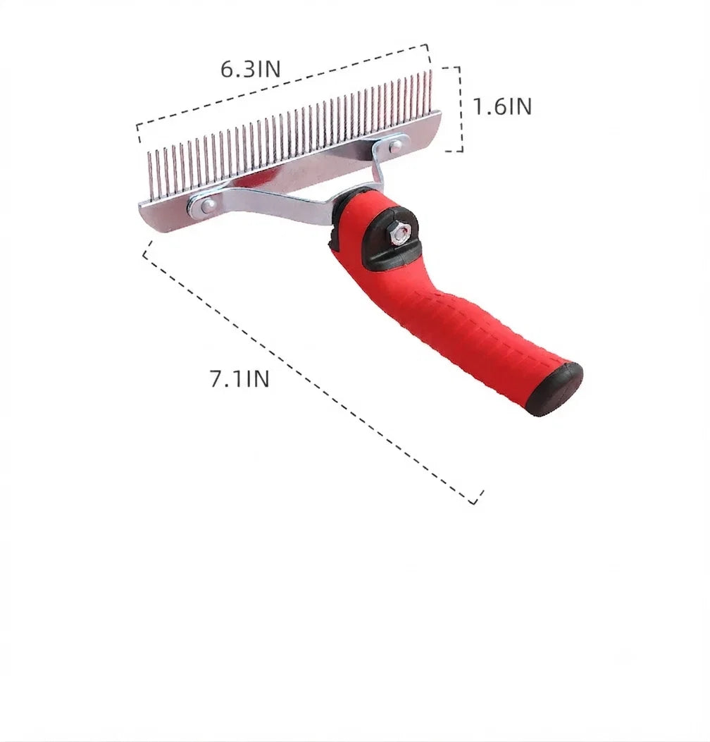 Extra-Large Pet Deshedding Rake Comb Grooming Brush