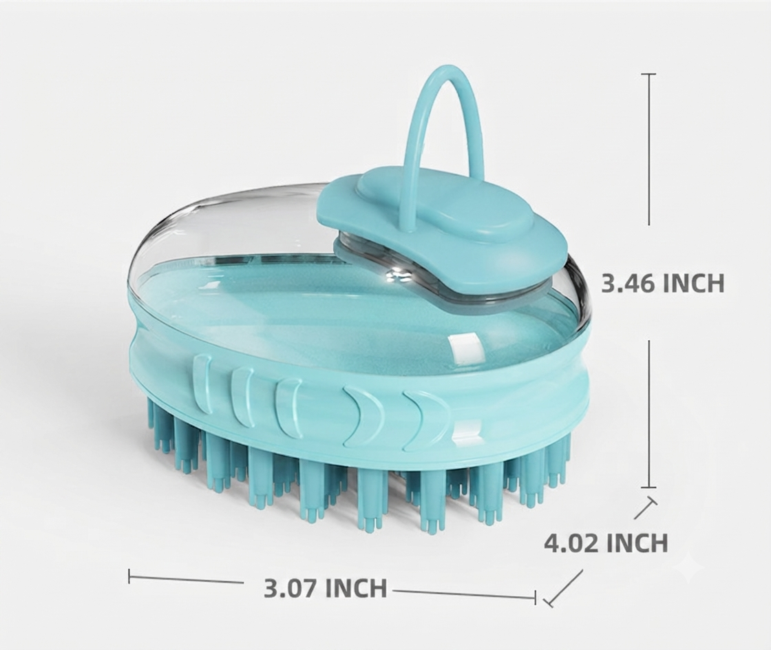 Pet Bath Massage Brush For Grooming And Cleaning
