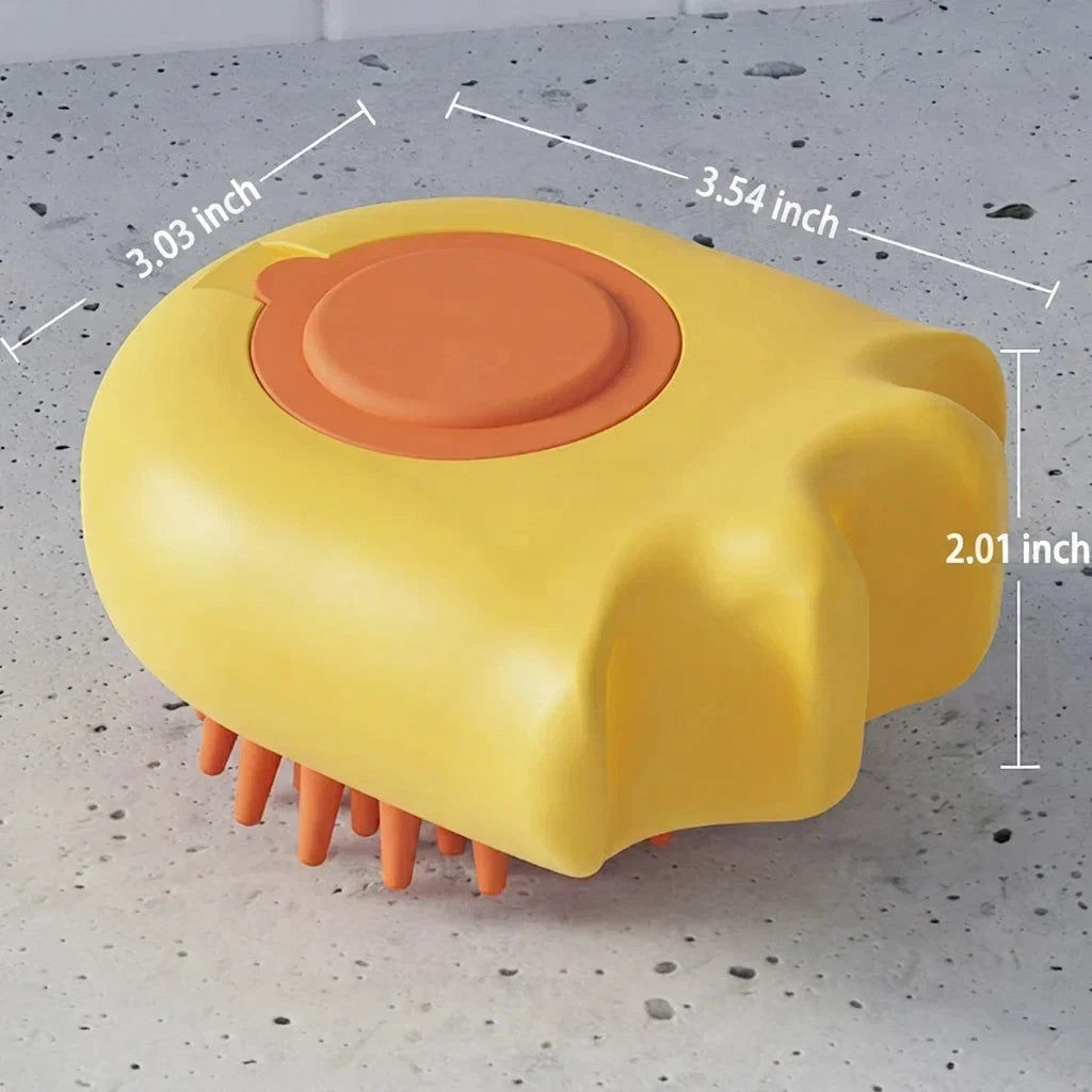 Pet Bath Massage Brush With Shampoo Dispenser Comb