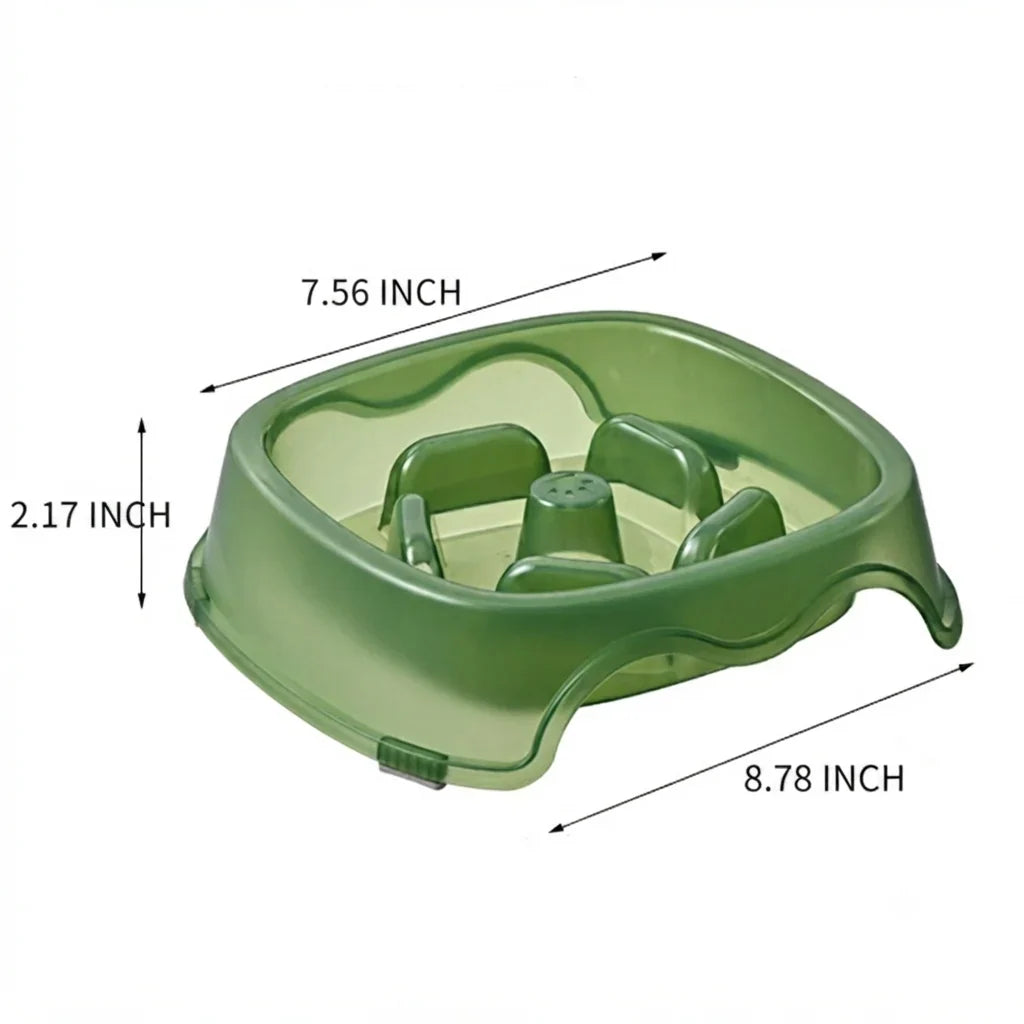 Pet Slow Feeder Bowl Anti-Choking Plastic Food And Water Dish